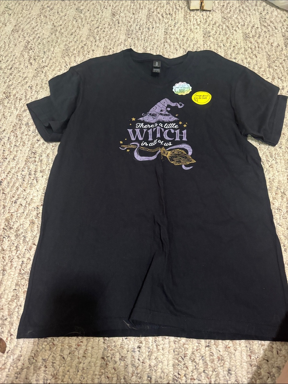 Black Halloween 'There's a Little Witch in All of Us' Graphic Tee